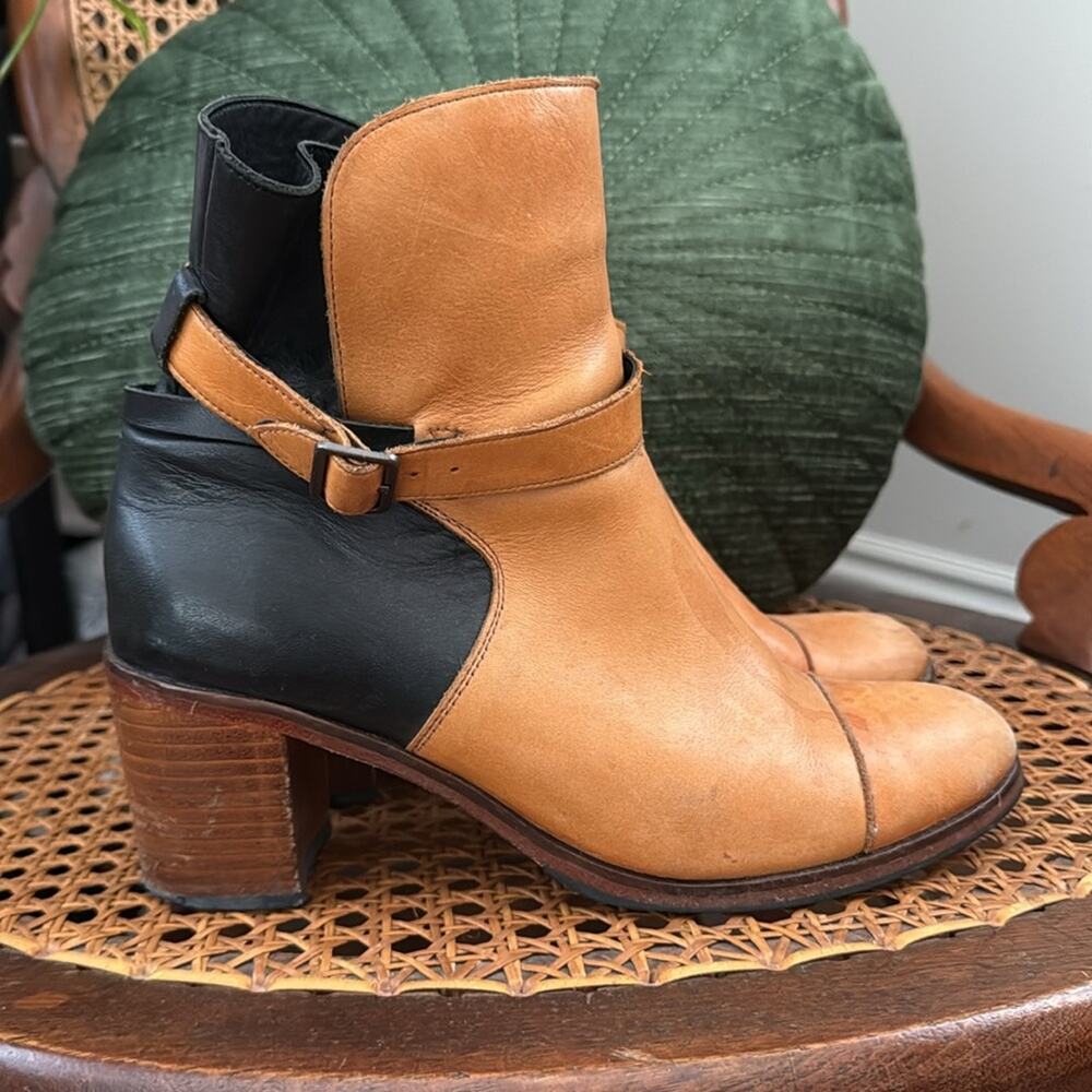 Wolverine 1000 Mile by Samantha Pleet Bonny Black & Tan Leather Boots - Picture 2 of 8
